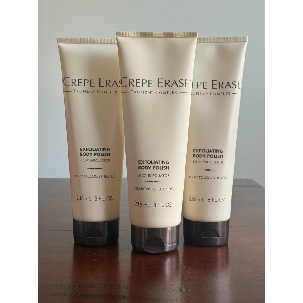 Lot of 3 New Crepe Erase Exfoliating Body Polish Repair Trufirm Complex 8 oz